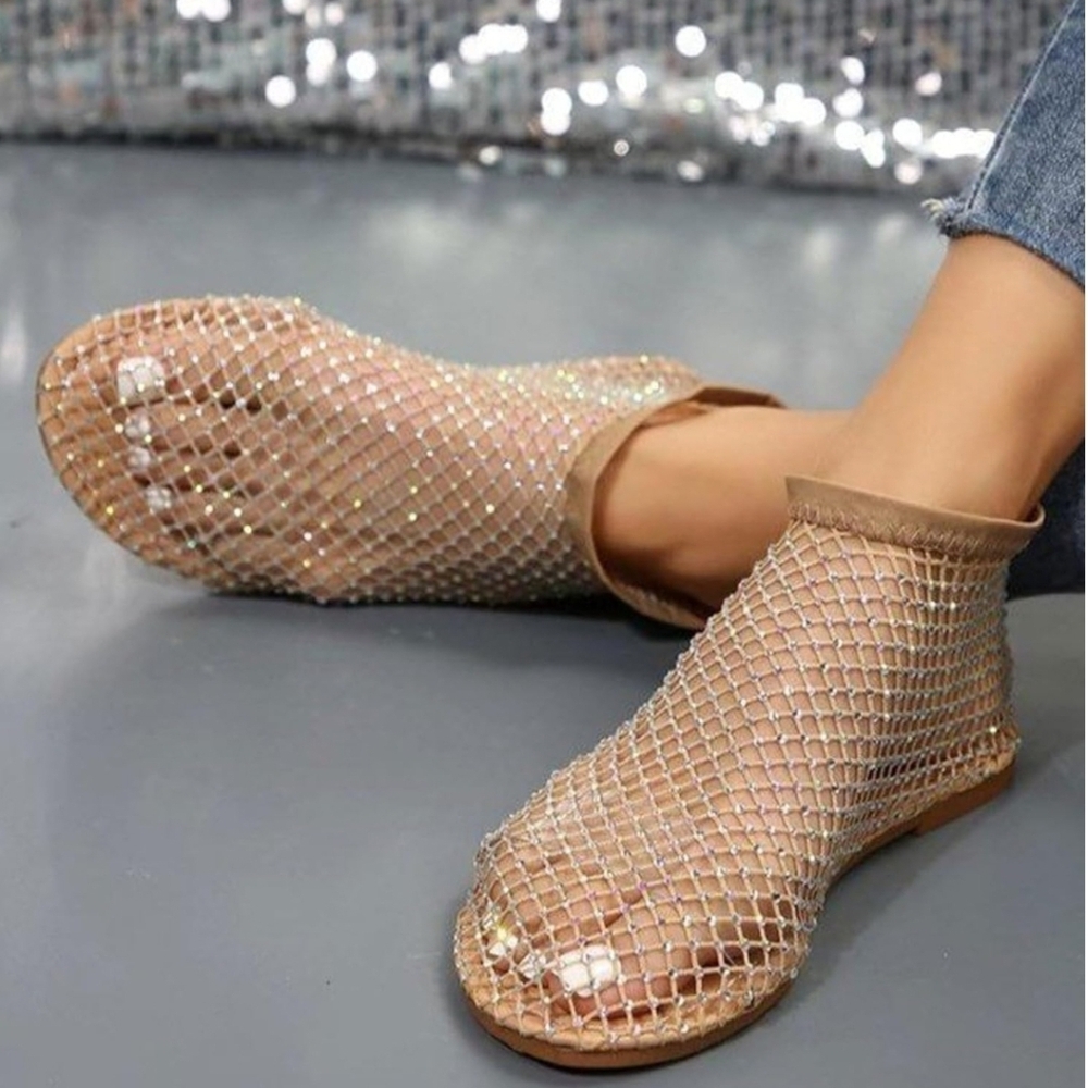 Elegant Gold Women's Flats - Picture 3 of 4